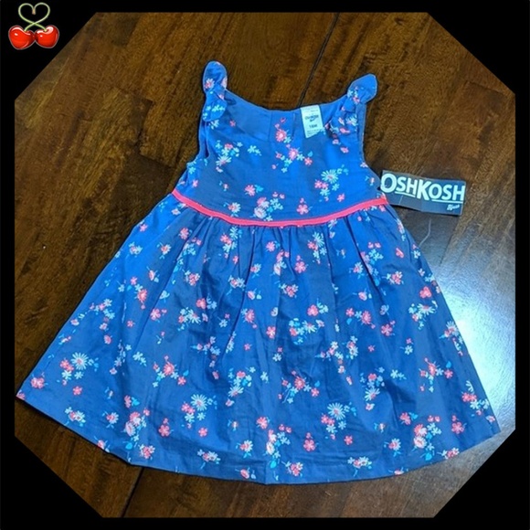 OshKosh B'gosh Other - 🍒NWT Floral Blue Dress w/ Bloomers